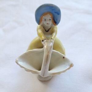 Vintage Figurine With Basket made In Japan